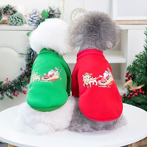 LAJIAO Evcil Giyim, Pet Giyim Noel Serisi Desen Elbise-up Yumuşak Doku Karikatür Pet Köpekler Kazak Kostüm için Kış
