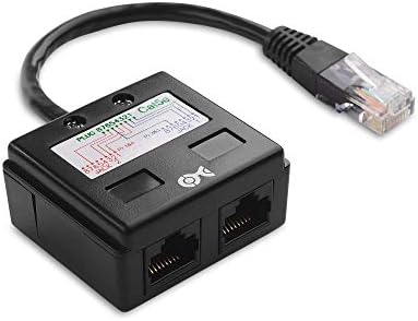 Kablo Önemlidir RJ45 Splitter Ethernet Kablosu Paylaşım Kiti 100 Mbps'ye kadar Siyah Renkte ( Çiftler Halinde Kullanılmalıdır,