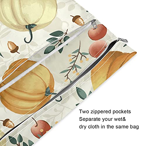 xıgua 2 ADET Kabak Çiçek Islak kuru çanta Bez Bebek Bezi Şükran Sezon Güz Su Geçirmez Mayolar saplı çanta Bileklik Seyahat