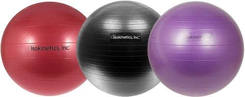 İsokinetics Inc. Marka Egzersiz Topu-Anti-Burst - 3 55cm, 65cm, 75cm - Birçok Renk - Fitness, Terapi, Spor Eğitimi, Yoga ve