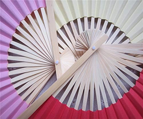 FeiFei66 Güzel ve Pratik Çin Tarzı El Fan Bambu Kağıt Katlama Fan Parti Düğün Dekor