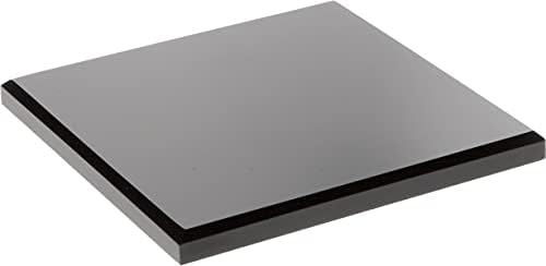 Plymor Siyah Akrilik Kare Eğimli Ekran Tabanı, 2 G x 2 D x 0,5 Y