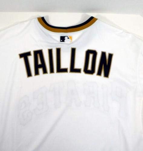 2013 Pittsburgh Pirates Jameson Taillon Oyun Yayınlanan Beyaz Jersey 1970 R TB 151-Oyun Kullanılan MLB Formalar