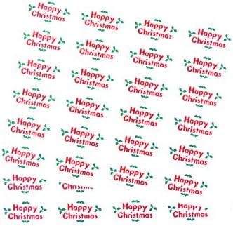 Minilabel Paketi 48 Mutlu Noel Mühürler, 40X20mm Oval Mühür Etiketleri, Çıkartmalar İçin Hediye Sarma, Presents, Zarflar, Çanta