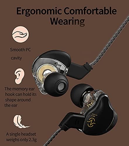 Yinyoo Monitör Kulaklıklar CCZ Kahve Çekirdeği Kablolu Kulaklık ile 1DD Dinamik Sürücü Üzerinde Kulak Kulaklık IEM ile HiFi