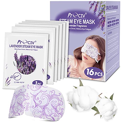 Koyu Halkalar ve Şişlik için 16 Paket Göz Maskesi Tek Kullanımlık Yatıştırıcı Baş Ağrısı Giderici Kuru Gözler, Stres Giderici