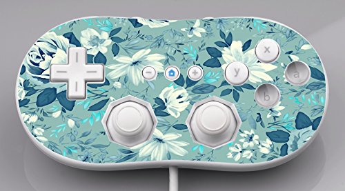 Wii Klasik Denetleyicisi için EandM tarafından güzel Çiçekler Vinil Decal Sticker Cilt