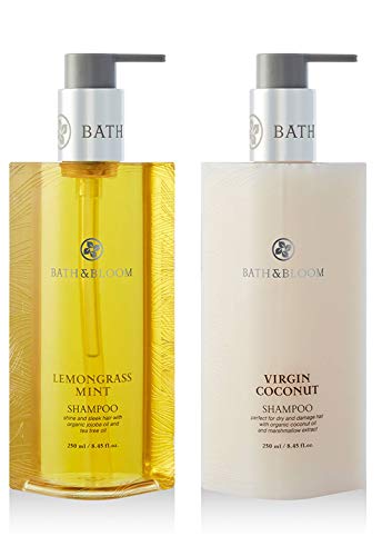 BATH and BLOOM Limon Nane ve Bakire Hindistan Cevizi Şampuanı Seti.
