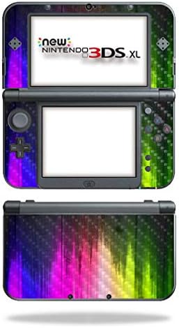 Nintendo Yeni 3DS XL için MightySkins Karbon Fiber Cilt (2015) - Gökkuşağı Ahşap / Koruyucu, Dayanıklı Dokulu Karbon Fiber