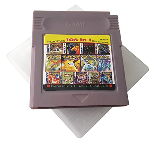 GameBoy Renk Oyunları İçin uyumlu GBC Multicart GB oyun RPG 108 in 1 61 in 1 (1 ADET, GRİ(108-İN-1))
