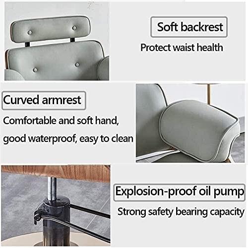 Klasik Şekillendirici Salon Sandalye Saç Berber Koltuğu Yüksekliği Ayarlanabilir PU Deri Hidrolik Döner Salon Sandalyeler Kuaförlük