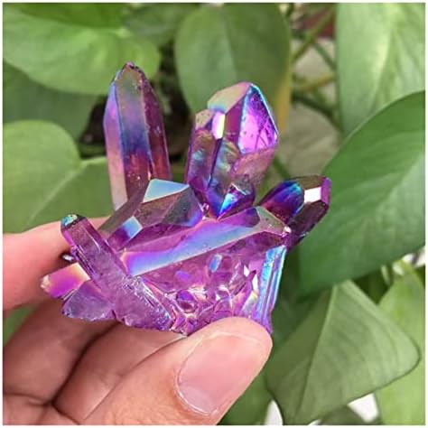 Ham Kuvars Kristal 30-50g gökkuşağı melek aura çılgın ametist kümeleri doğal kuvars kristal taş hediyeler için (Boyut: 1 adet)