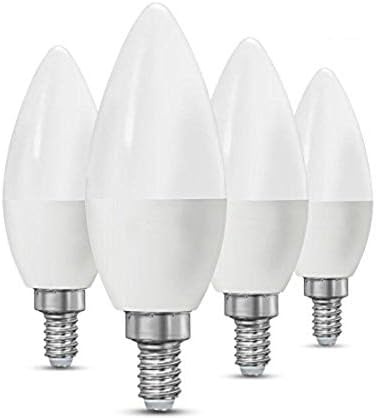 CTKcom 3 W LED şamdan ampuller, 40 W ampuller Eşdeğer, E14 Baz, beyaz 6000 K, 420LM mum ampuller için avize, tavan vantilatörü