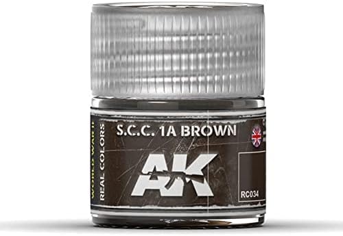 AK Interaktif Gerçek Renk İKINCI Dünya savaşı Dükkanı Boya Hattı 10ml - RC023 thru RC077 renk: SCCC 1A Brown-RC034