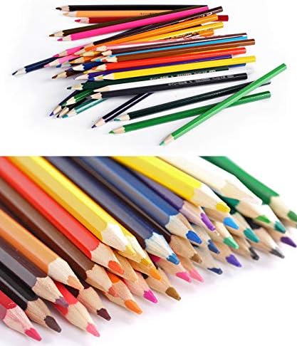 JİTTY Renkli Kalemler, 72 Renk Profesyonel Set Yağ Bazlı Kalemler,Önceden Bilenmiş, Canlı Sanatçı Kalemler Çocuklar Öğrenciler