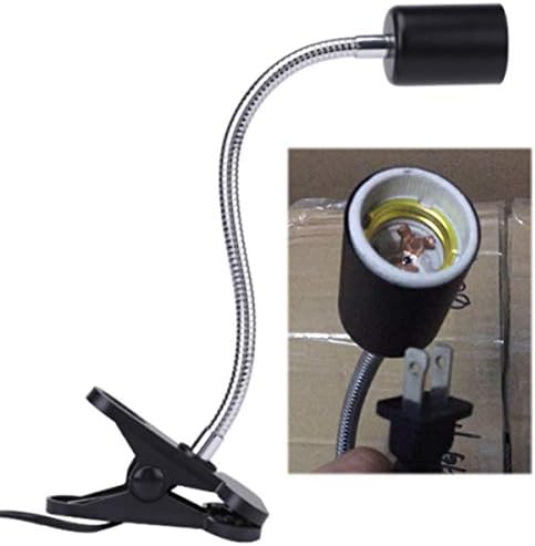 Gojiny 50 W sürüngen kertenkele ısı lambası akvaryum fikstür tutucu kelepçe Basking lamba UV ampul için Klip ile Pet Habitat