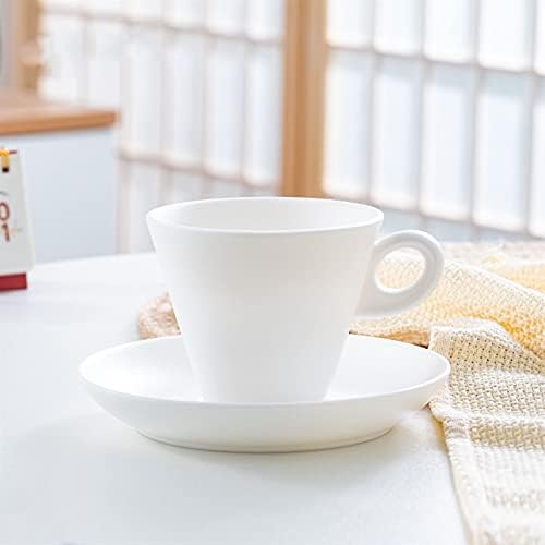Kahve Kupa Beyaz Süet Yeşim Porselen Espresso Fincan Tabakları ile Porselen Kahve Kupa Zarif Avrupa Charm Seramik çay Fincanları