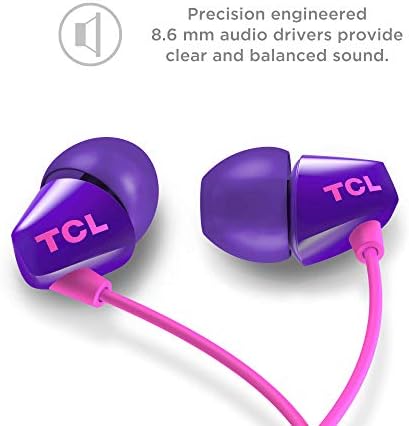 TCL Socl 100 Kulak İçi Kulaklıklar Pasif Gürültü İzolasyonlu ve Dahili Mikrofonlu Kablolu Kulaklık-Sunrıse Purple