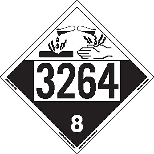 Labelmaster ZT4-1760 UN 1760 Aşındırıcı Tehlike Afişi, Etiket Panosu (25'li Paket)
