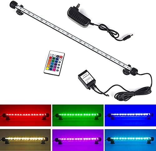 Akvaryum ışığı sualtı LED balık tankı ışıkları su geçirmez RGB renk değiştirme ayarlanabilir bellek dalgıç uzaktan kumanda