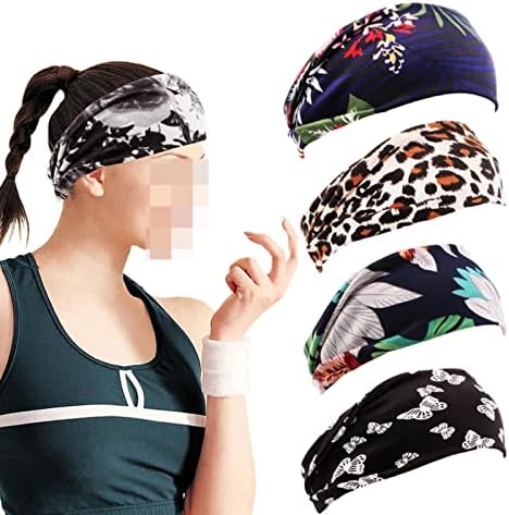 ASZX Kadın Kızlar Yaz Saç Bantları Baskı Bandı Çapraz Türban Bandaj Bandanalar Headwrap Şapkalar Hediye 113 (Renk: 01, Boyutu: