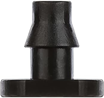 La Farah 50-Pack Bardbed konnektörler, 1/4 inç Boru için Damla Sulama Sistemi Uç Fişi, Siyah