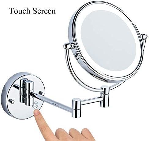 Nhlzj XİAOQİANG Ayna, 8 İnç,7X Büyütmeli, LED Duvara Monte Makyaj Aynası, Yatak Odasında Veya Banyoda Tıraş, Kablolu Bağlantı