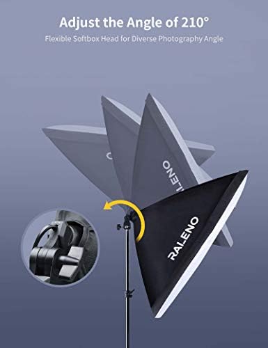 RALENO Softbox Fotoğraf Aydınlatma Kiti 20 X 28 Fotoğraf Sürekli Aydınlatma Sistemi Fotoğraf Stüdyosu Ekipmanları ile 2 adet