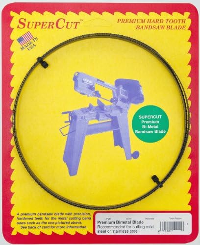 SuperCut 50110 64 1/2-İnç x 1/2-inç x 0.025 x 10-14 T. P. I. Premium Bimetal Şerit Testere Bıçağı Yumuşak Çelik veya Paslanmaz