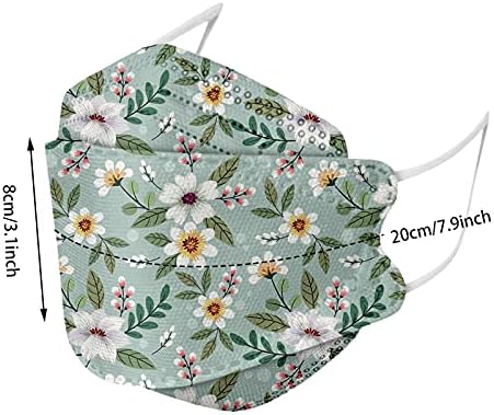 【ABD Stok】 10 50 Kombinasyon Paketi Yetişkin KF94 Tek Kullanımlık Sertifikalı Yüz Maskesi, 4 Katlı Çiçek Dokunmamış Koruyucu