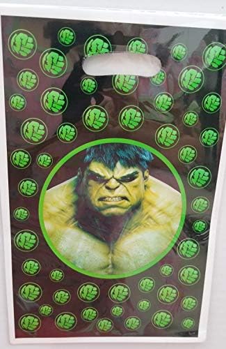 Gallmark Incredible Hulk Parti Çanta Loots Davranır Iyilik Doğum Günü Malzemeleri Yeşil Dekorasyon Infinity Savaş Movie-10