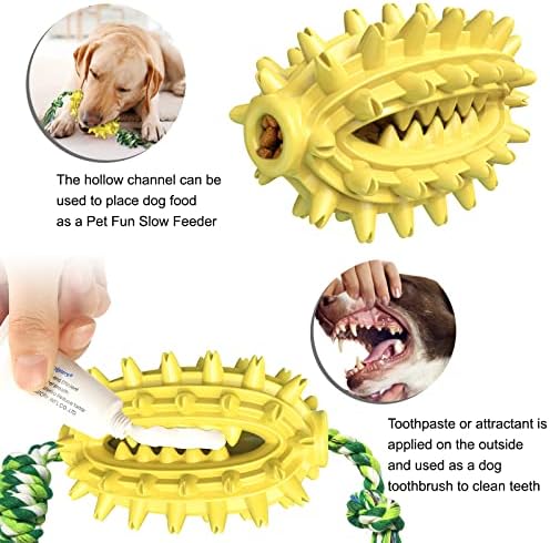 Geekipro Köpek Çiğneme Oyuncakları, Agresif Çiğneyiciler için Dayanıklı Doğal Kauçuk Köpek Oyuncakları, Eğitim ve Diş Temizliği