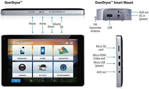 Dahili Dashcam, Bluetooth ve SiriusXM Kamyon ve Ücretsiz Ömür Boyu Haritalar ile Rand McNally OverDryve 7 Pro 7 inç Kamyon