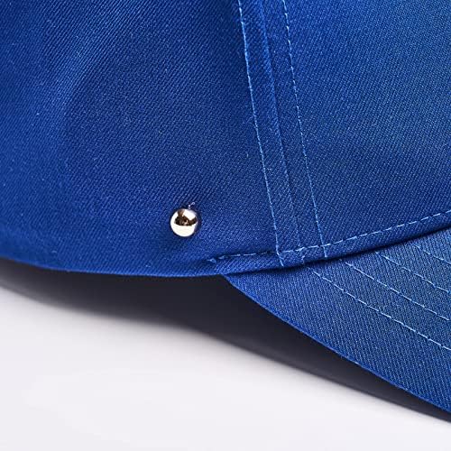 MAOPAO beyzbol şapkası Pamuk Ayarlanabilir baba şapkası Yan Damızlık Tasarım Spor Kap Unisex beyzbol şapkası Mavi