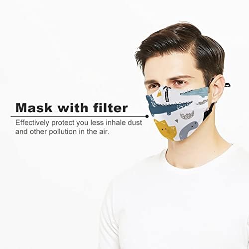 Yüz Maskeleri El Çizilmiş Dinozorlar Kullanımlık Toz Geçirmez Yüz Maskesi Yetişkinler Erkekler Kadınlar için 1 ADET