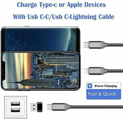 ı-deal Tip C USB Adaptörü, Tip A Şarj Kablosu Güç Adaptörü iPhone 11 12 13 Pro Max, Airpods iPad Hava 4 Mini 6, Samsung Galaxy