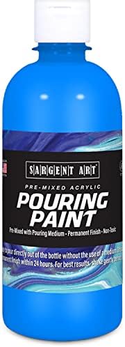 Sargent Sanat 16oz. Önceden Karıştırılmış Dökme Akrilik-Spektral Mavi Boya