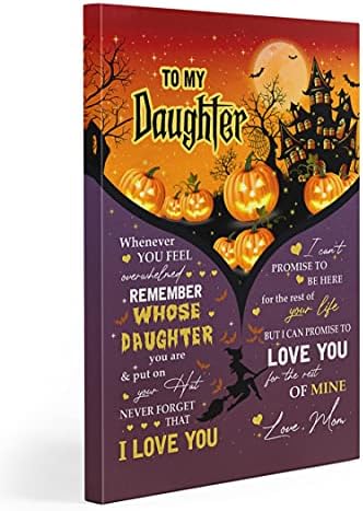 Cadılar Bayramı Posterindeki Kızım İçin Kişiselleştirilmiş, Kimin Kızı Olduğunuzu Hatırlayın, Anne Veya Babadan Cadılar Bayramı'nda