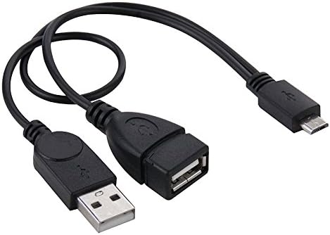 DUANDETAO Mikro USB'den USB 2.0'a Erkek ve USB 2.0 Dişi Ana Bilgisayar OTG Dönüştürücü Adaptör Kablosu, Uzunluk: Yaklaşık 30cm