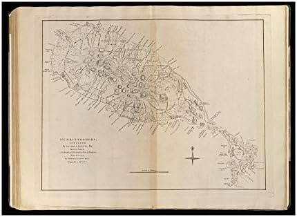 1768 Harita Saint Kitts ve Nevis / Saint Kitts / St. Christophers Saint Christophers Gösterileri cemaatler, t / Vintage Güzel