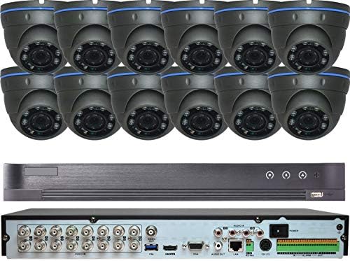 Kentsel Güvenlik Grubu 8MP Ultra 4 K 12 Kamera Güvenlik Sistemi : (1) 1x24 Kanal Ultra 4 K DVR +(1) 6 TB HDD +(12) 8MP 2.8-12mm
