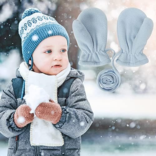 Soğuk Hava Eldiven Eldivenler için Bebek Kar Eldiven Çocuk Kız Erkek Bebek Kış Kar Kayak Eldiven Polar Sıcak Eldiven