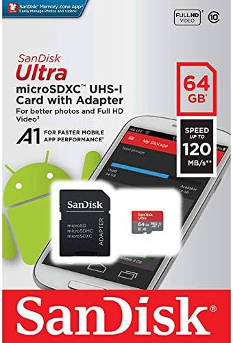 Ultra 64 GB microSDXC HTC Victor Artı SanFlash ve SanDisk tarafından Doğrulanmış Çalışır (A1/C10/U1/8 k/120MBs)