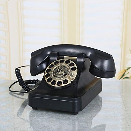 TİANTA-Retro Antik Döner Tuş Arama Telefon Continental Oturma Odası Retro Telefon Yatak Odası Sabit Arama (Arayan KIMLIĞI,Ip