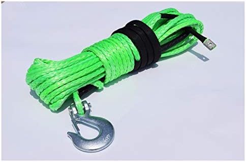 NEDEN - YUE Sentetik Vinç Hattı Kablo Halat Yeşil 10mm * 30 m Sentetik Vinç Halat Kanca, ATV Vinç Kiti, Tekne Vinç Halat, UTV