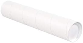 Kapaklı Beyaz Posta Tüpleri, 3 inç x 18 inç kullanılabilir Uzunluk | 50 Paket) / Tubeequeen