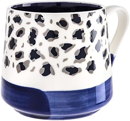 Sheffıeld Home Stoneware Coffee Mugs-Şık ve Modaya Uygun Leopar Baskılı Kahve Fincanları, Çay için Kupalar, Latte Kupa ve Sıcak