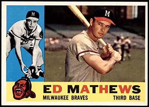 1960 Topps 420 Eddie Mathews Milwaukee Braves (Beyzbol Kartı) ESKİ / MT Braves
