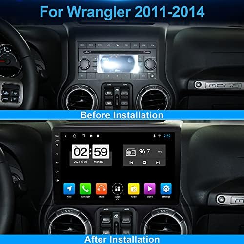 Araba Radyo Stereo Yedek Destek CarPlay Android Oto Bluetooth GPS Çift USB İçerir Dash Kiti & Arayüzü için Jeep Wrangler 20112012