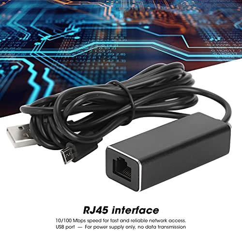 Heayzoki mikro USB RJ45 Ethernet Adaptörü 10/100 Mbps Dönüşüm İletim için TV Çubukları, mikro USB RJ45 Adaptörü ile İstikrarlı